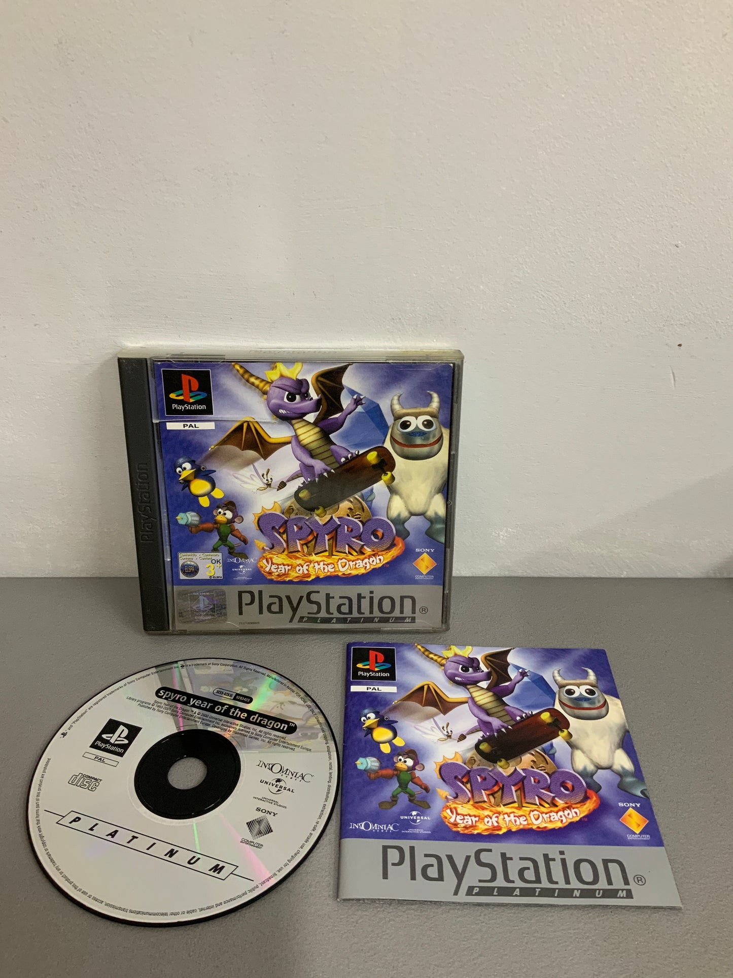 Spyro Year Of The Dragon Playstation1 Platinum