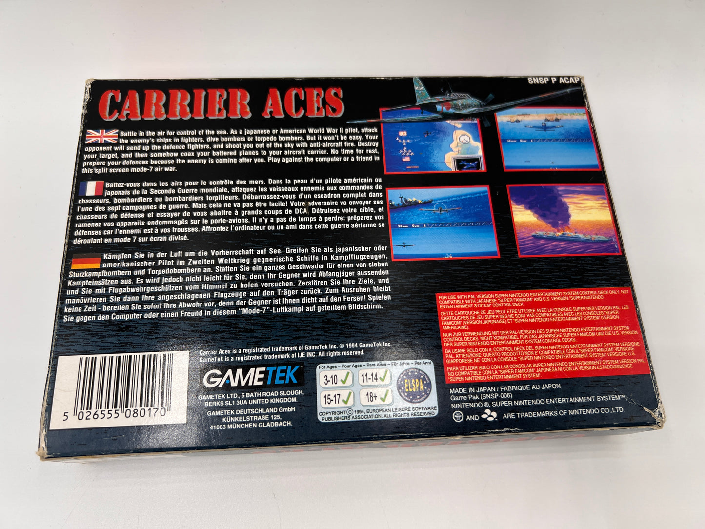 Carrier Aces Super Nintendo