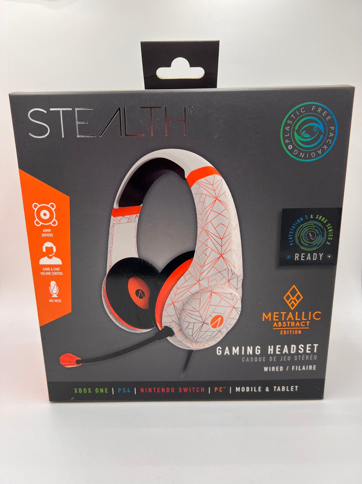 Gaming Headset Metallic Abstract Stealth