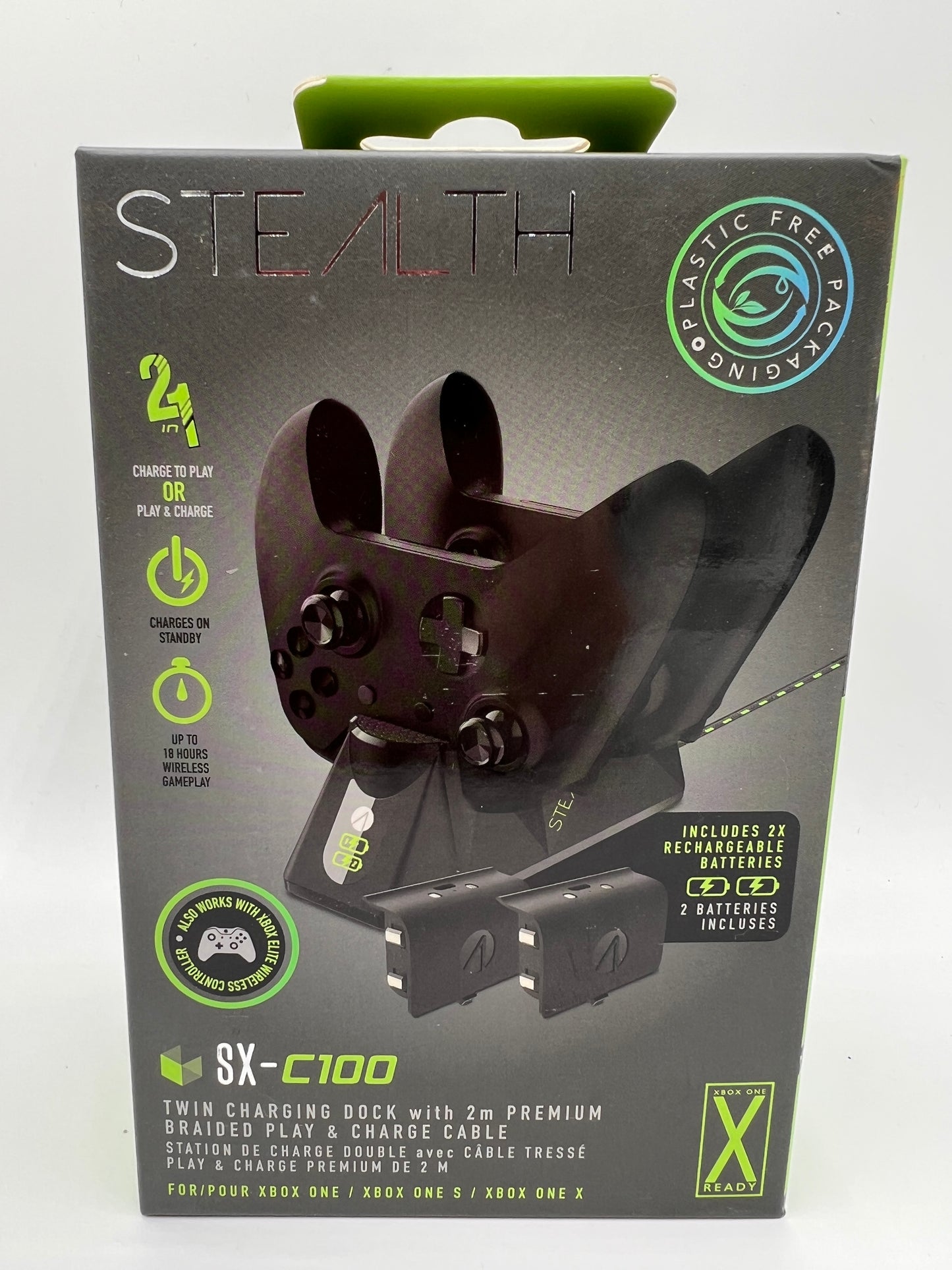 Xbox One Twin Charging Dock Sx C100 Black Stealth