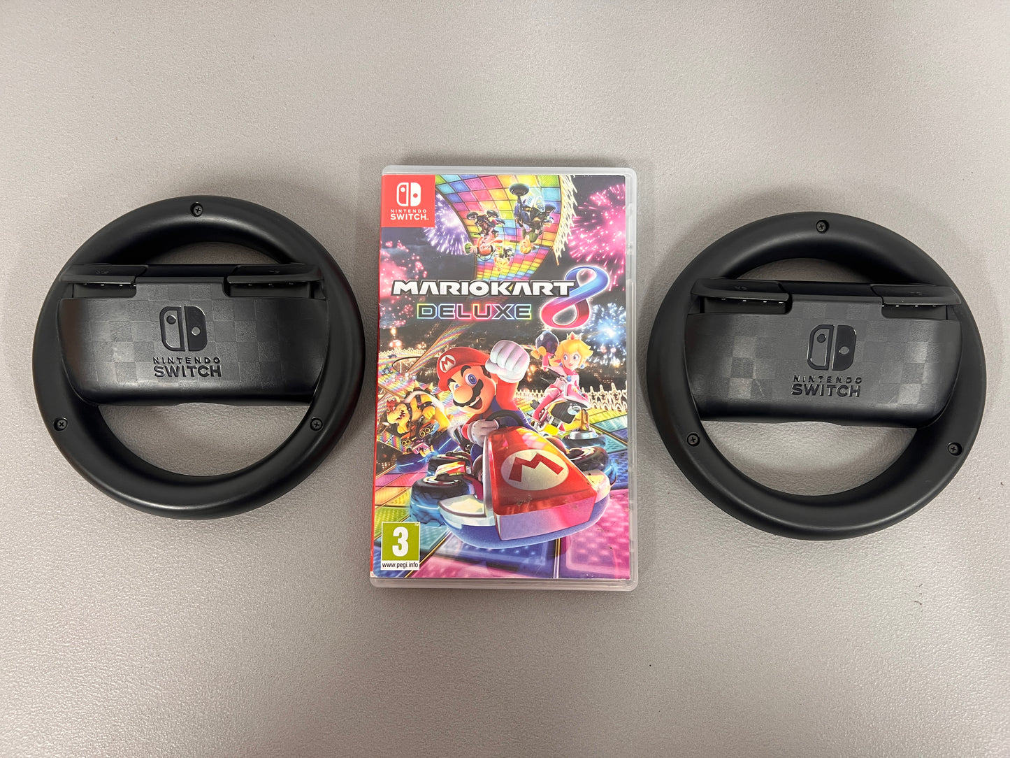 Mario Kart Nintendo Switch With 2 Official Wheels
