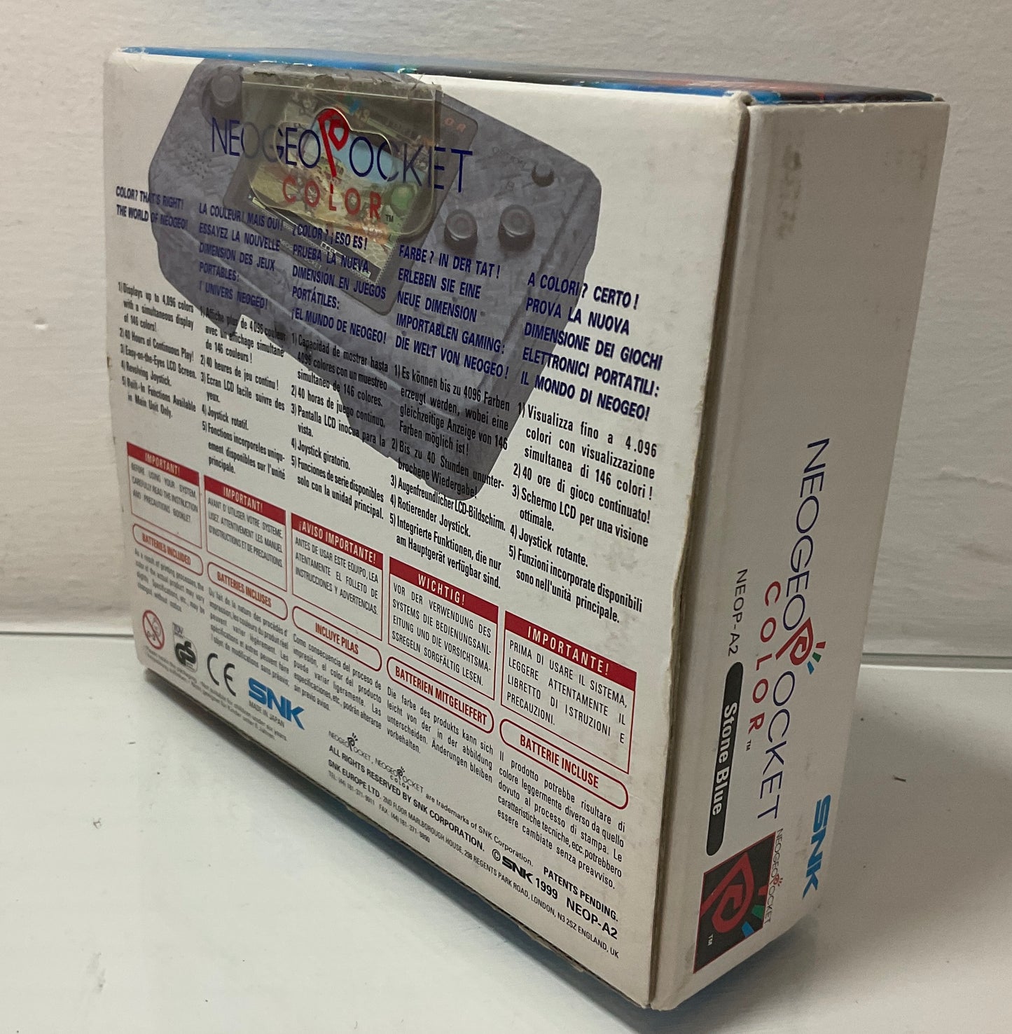 Neo Geo Pocket Stone Blue Console Boxed