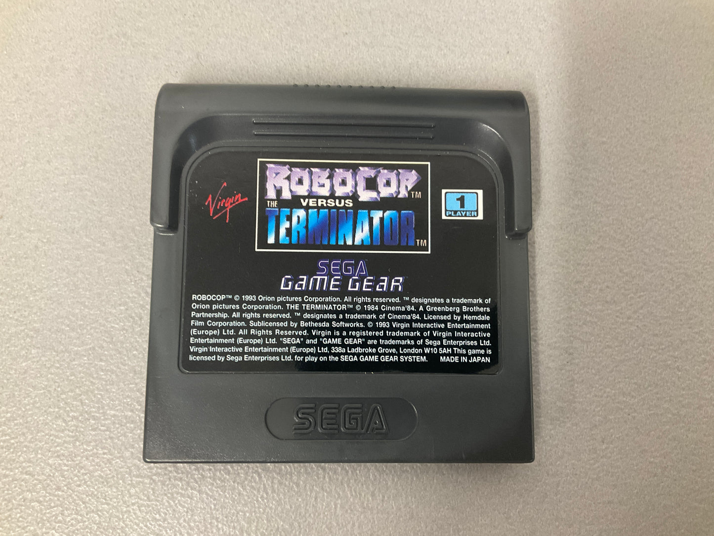 Robocop Versus Terminator Game Gear