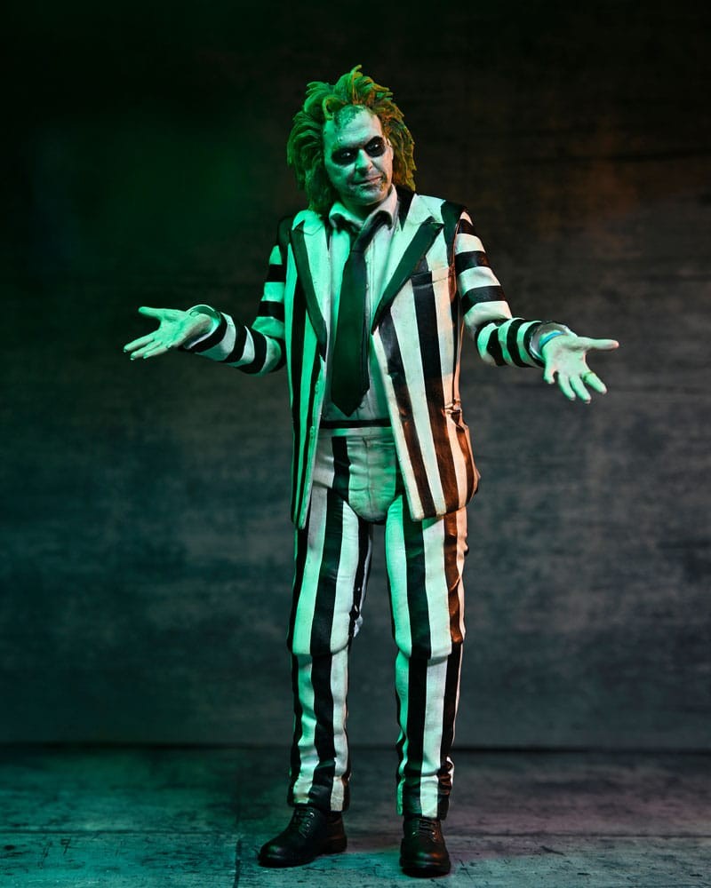 Beetlejuice Striped Suit Figure 7" - Neca