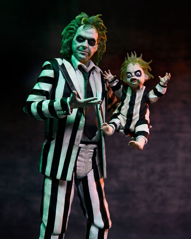 Beetlejuice Striped Suit Figure 7" - Neca