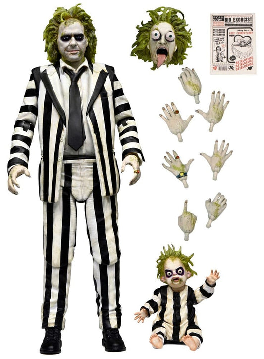 Beetlejuice Striped Suit Figure 7" - Neca