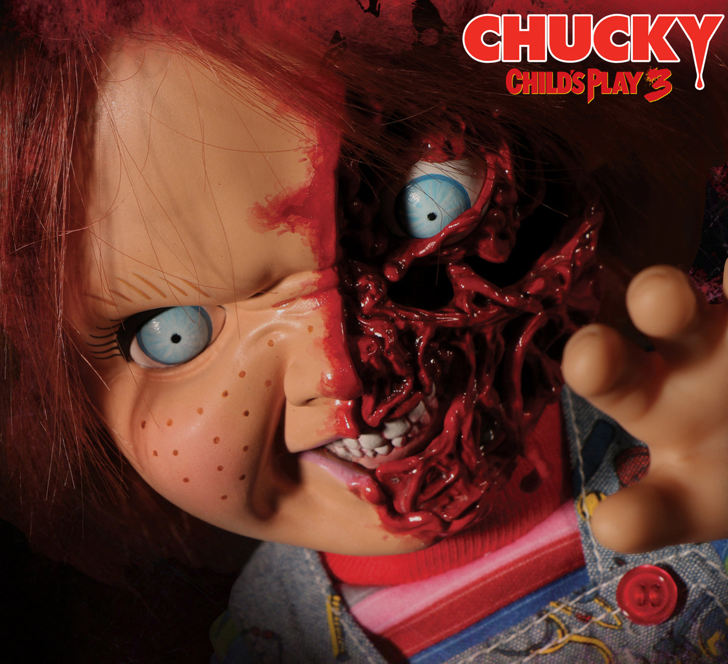 Chuck Pizza Face 15" With Sound - MEZCO