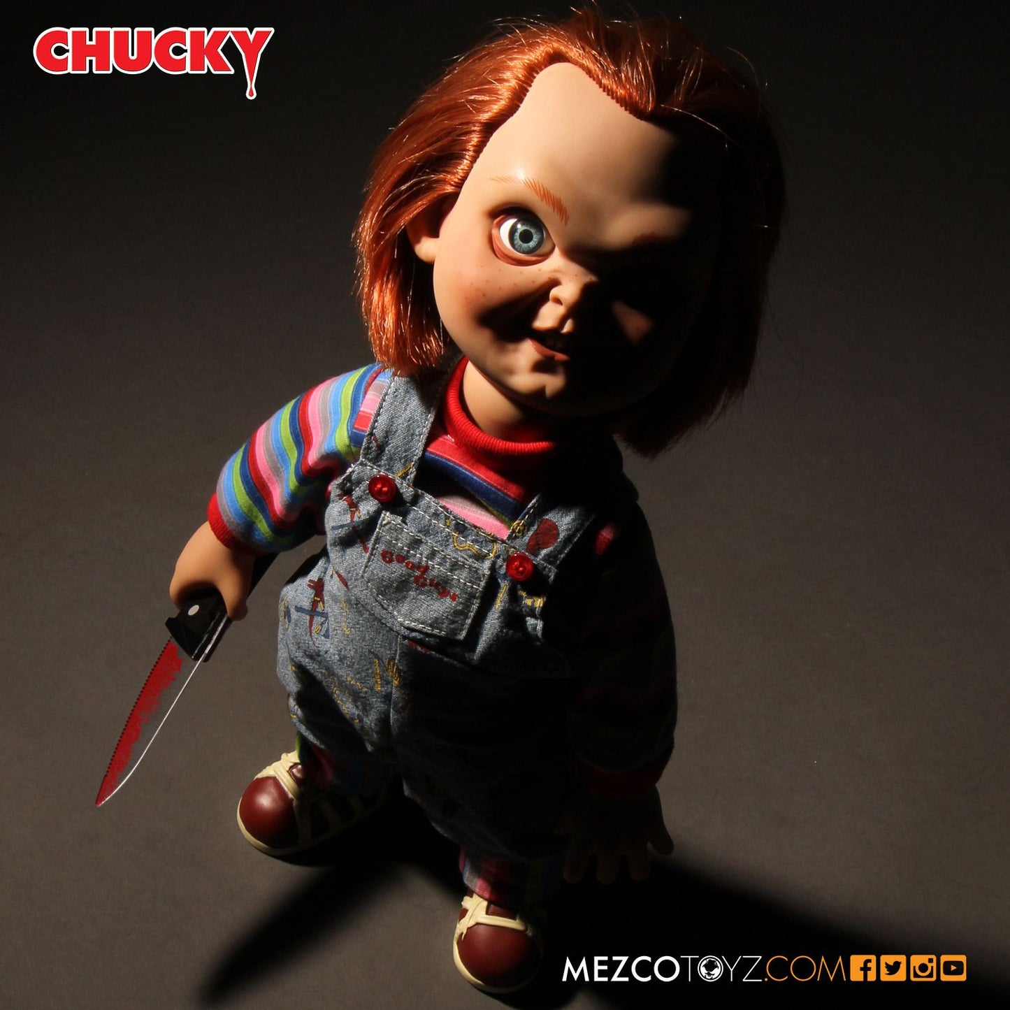 Chucky Evil Face 15" With Sound - MEZCO