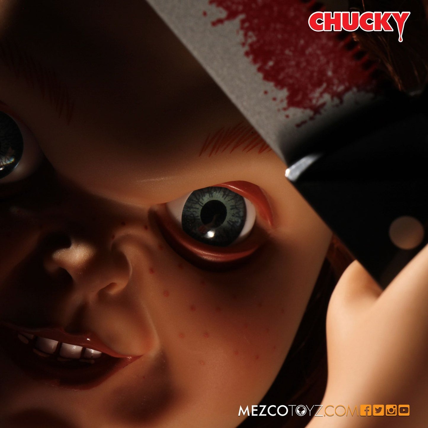 Chucky Evil Face 15" With Sound - MEZCO