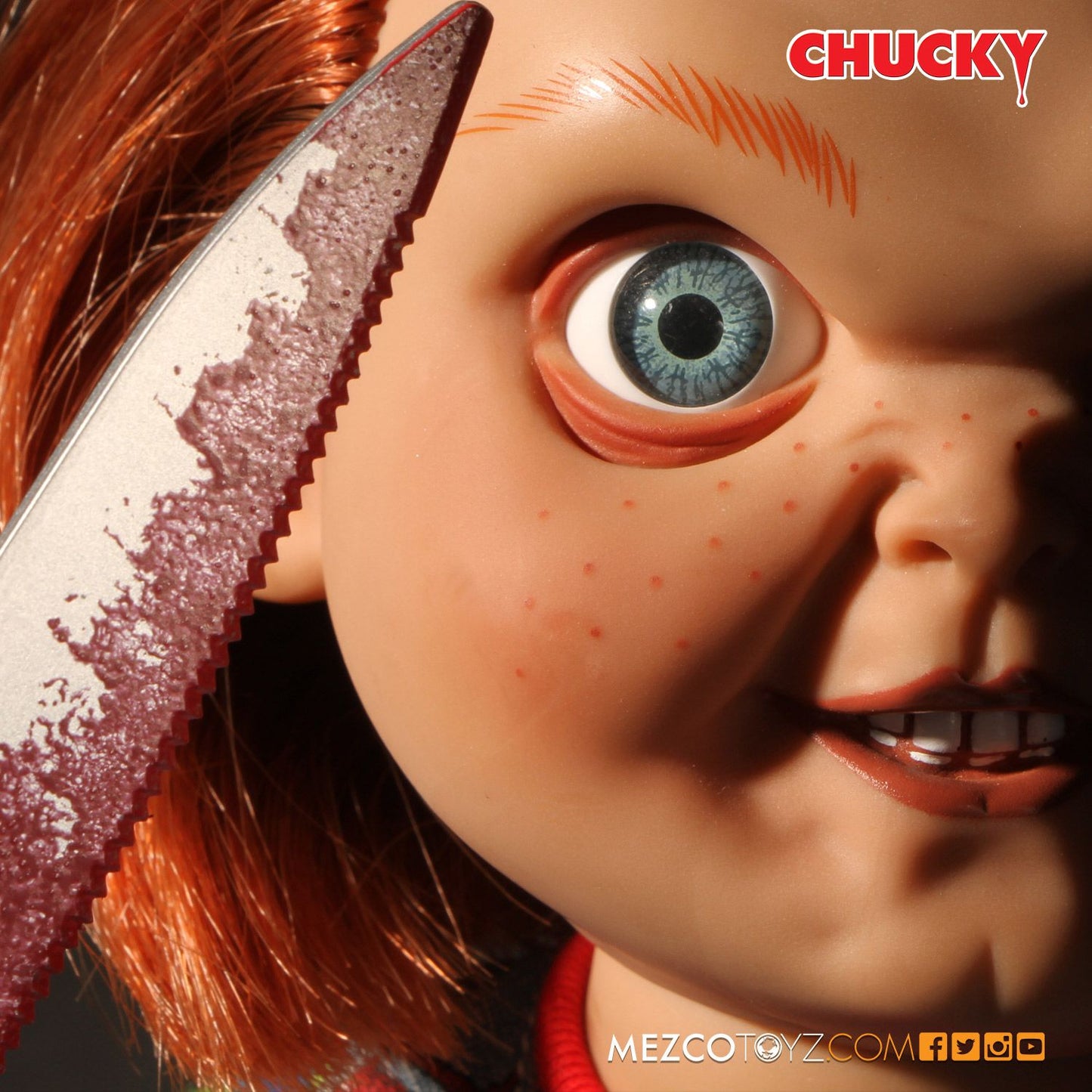 Chucky Evil Face 15" With Sound - MEZCO