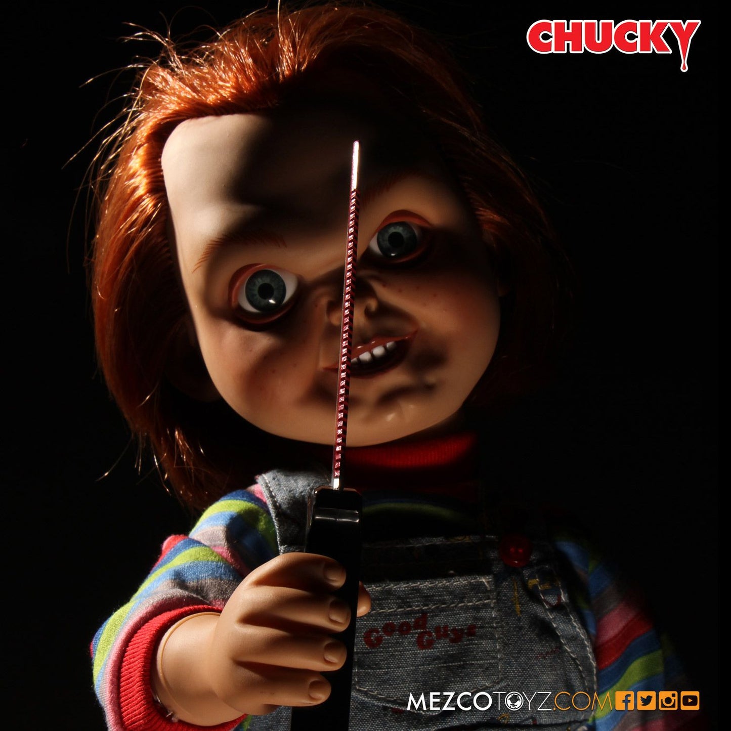 Chucky Evil Face 15" With Sound - MEZCO