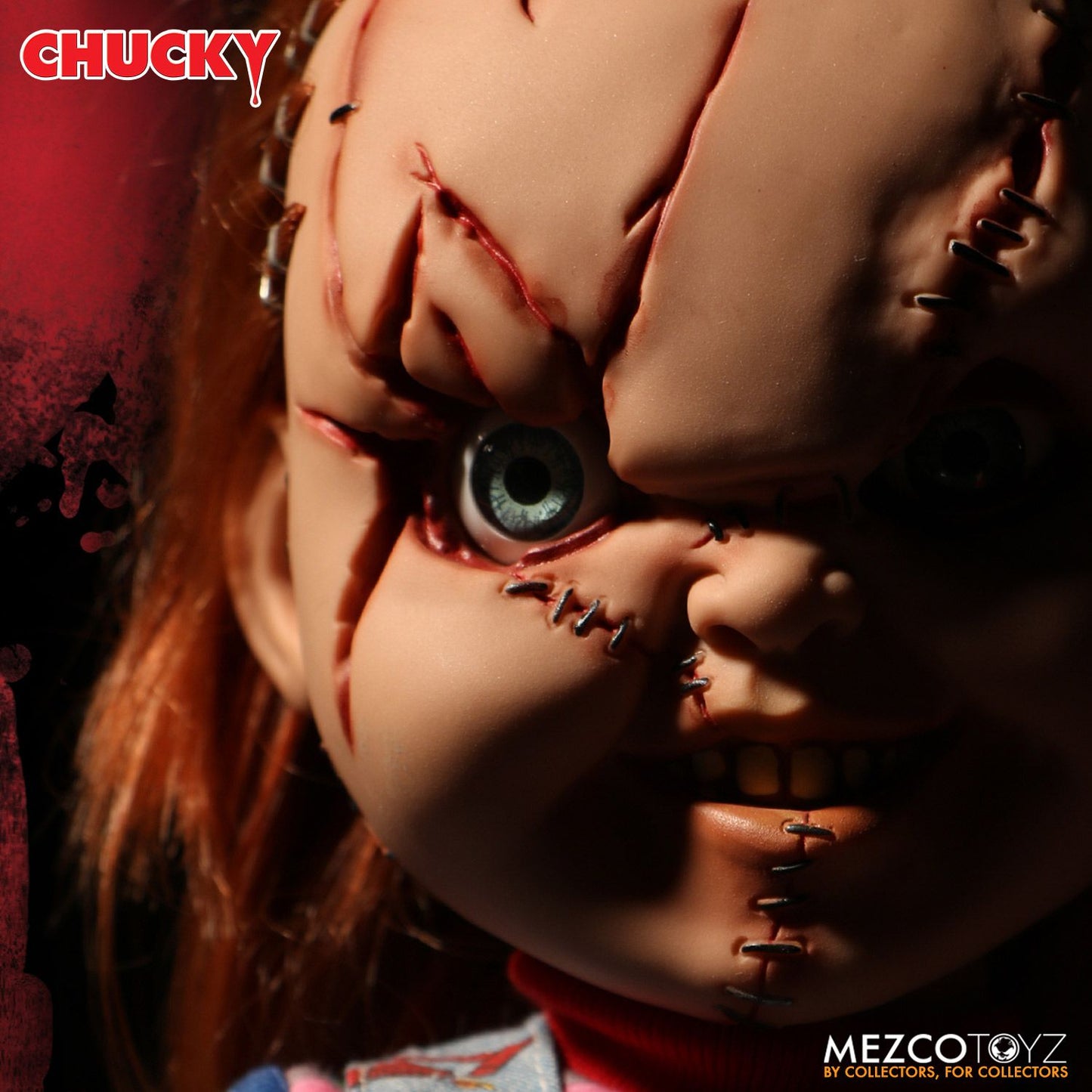 Chucky Scarred Face 15 With Sound - MEZCO