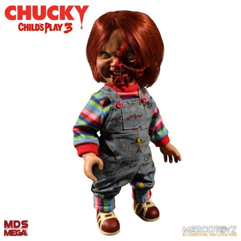 Chuck Pizza Face 15" With Sound - MEZCO