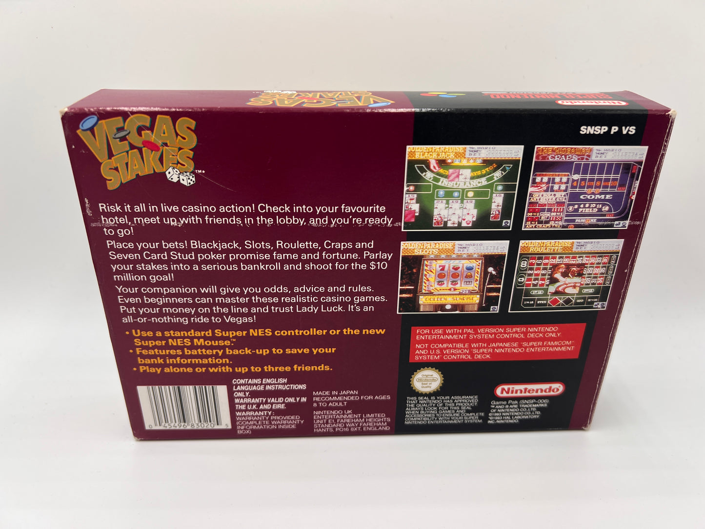 Vegas Stakes Super Nintendo