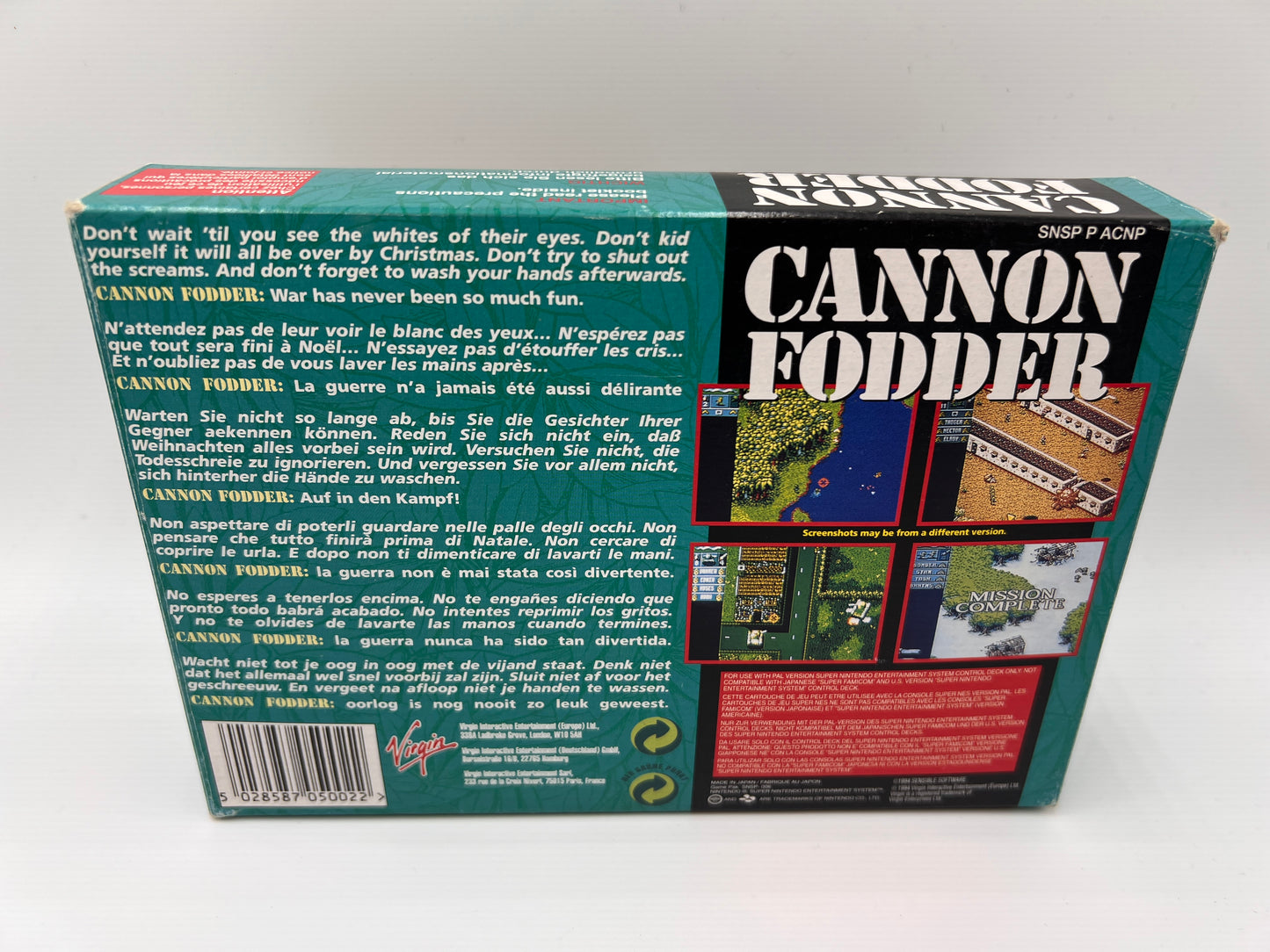 Cannon Fodder Super Nintendo