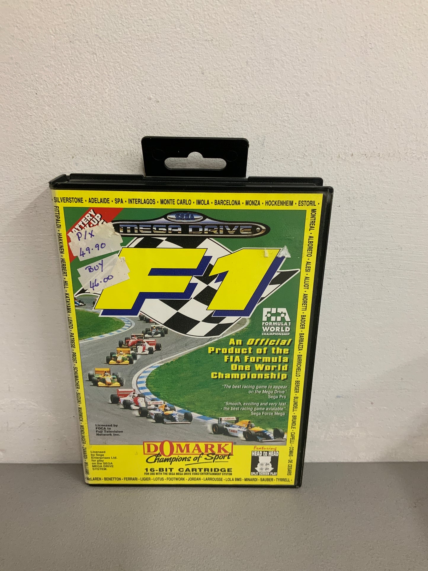 F1 Domark Championship Sega Mega Drive