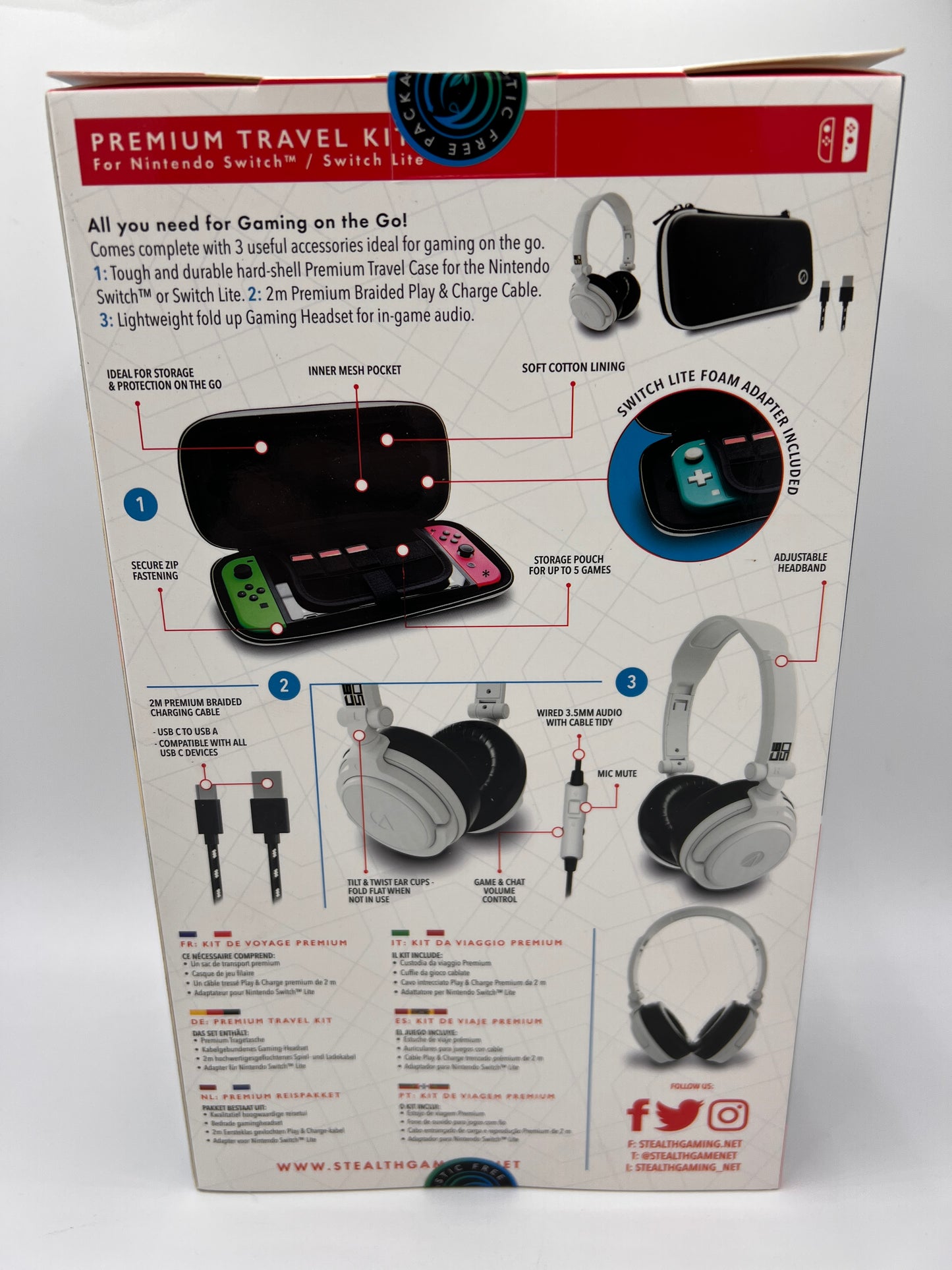 Nintendo Switch Headset And Case White Stealth