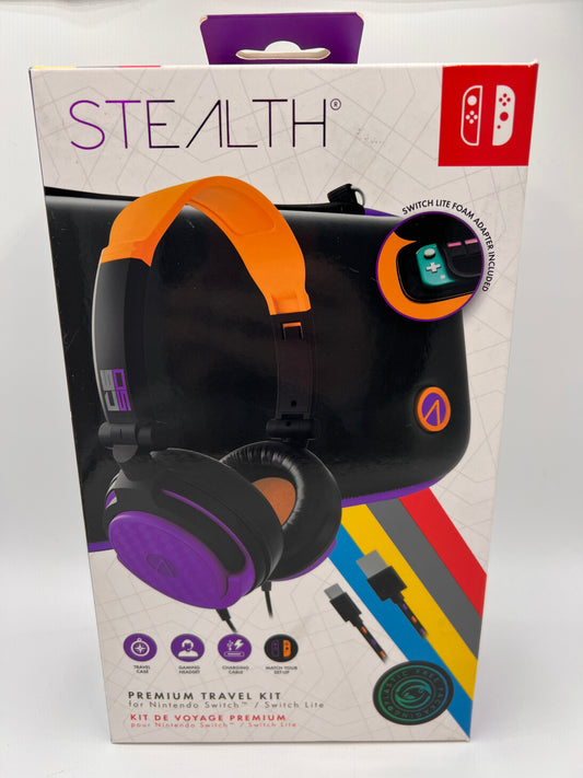 Nintendo Switch Case And Headset Purple Stealth