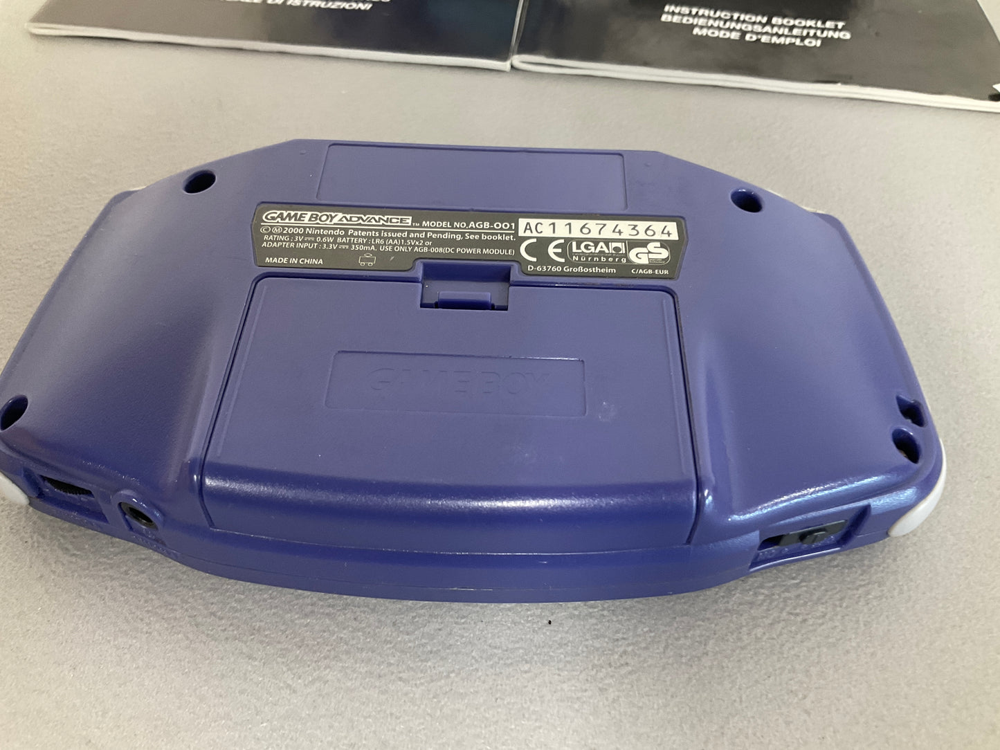 Nintendo Gameboy Advance Console Purple
