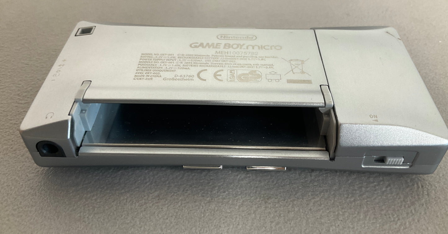 Nintendo Gameboy Micro Silver Console