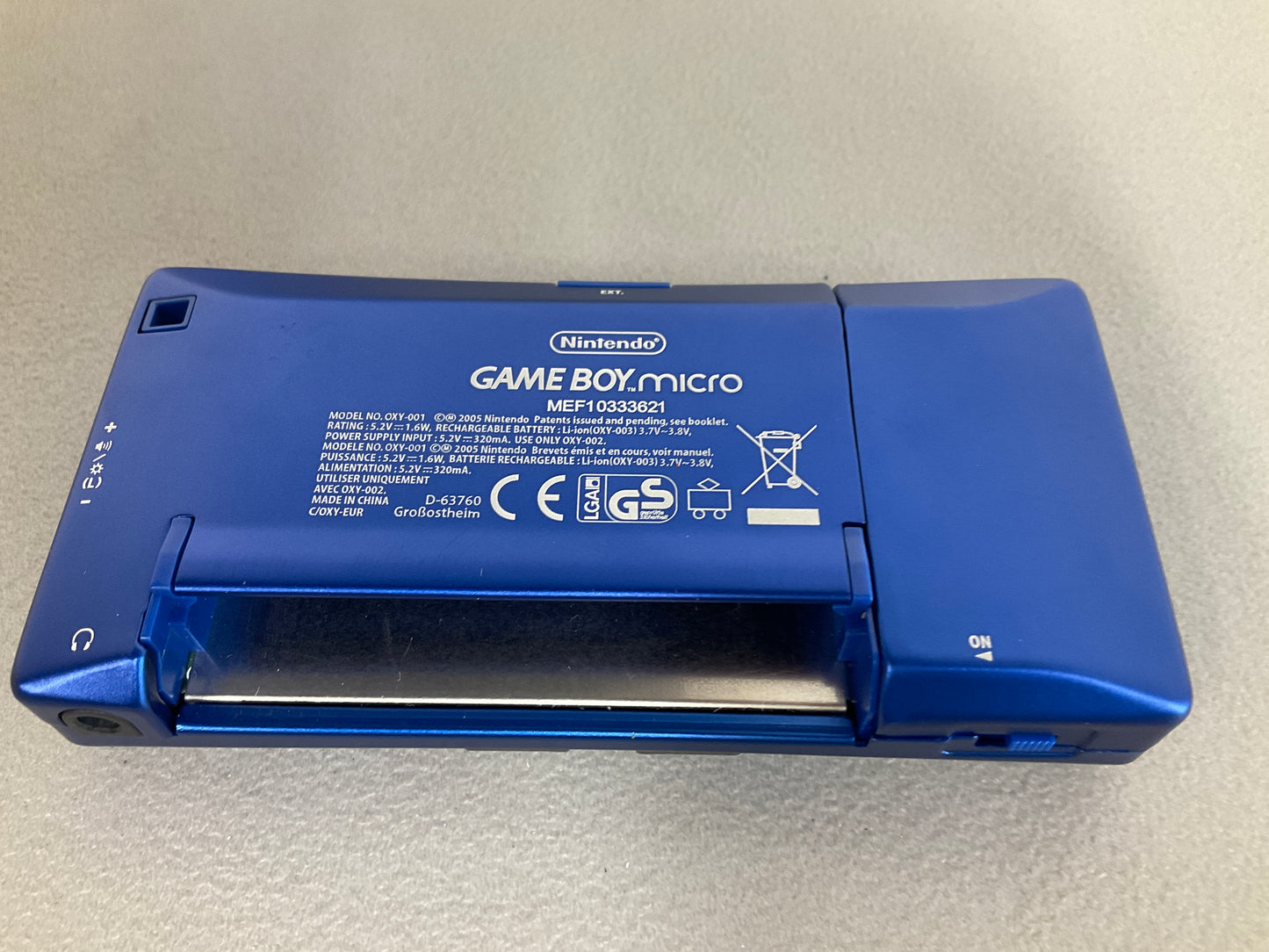 Nintendo Gameboy Micro Blue Console