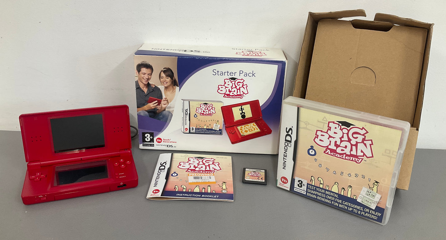Nintendo Ds Lite Red Big Brain Pak