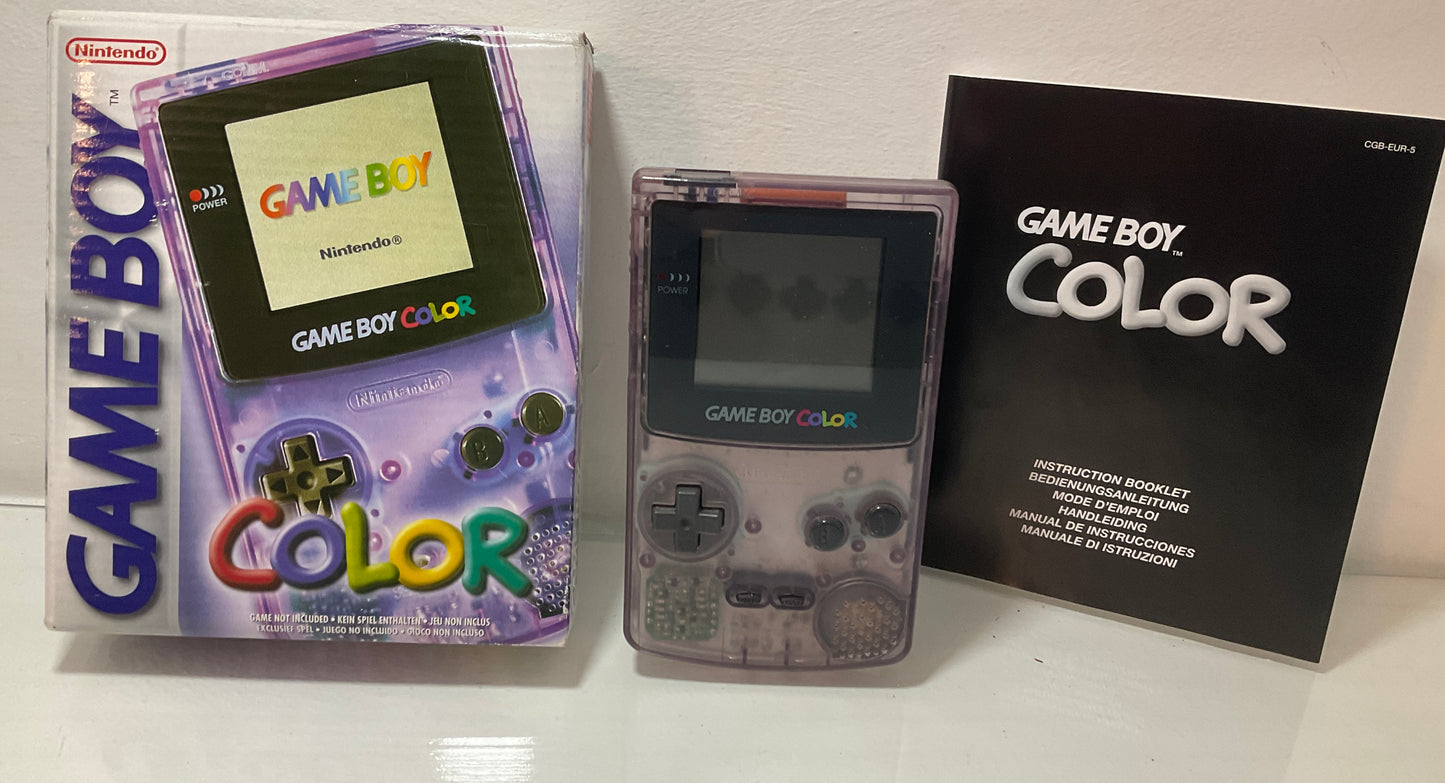 Nintendo Gameboy Color Purple Clear