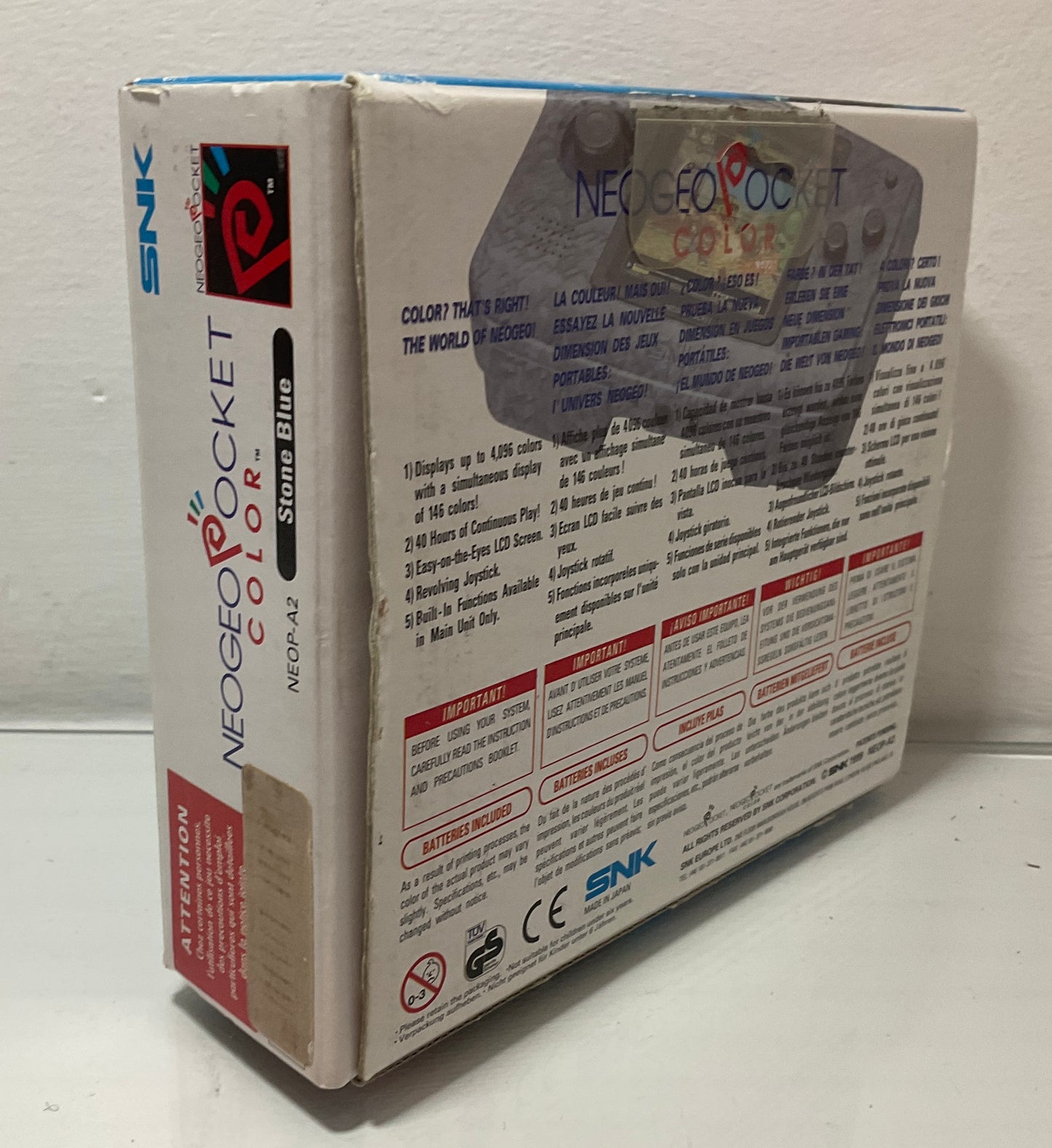 Neo Geo Pocket Stone Blue Console Boxed